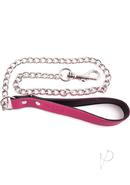 Rouge Leather Lead Chain - Pink
