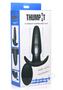 Thump-it Rechargeable Silicone Thumping Anal Plug With Remote Control - Medium - Black